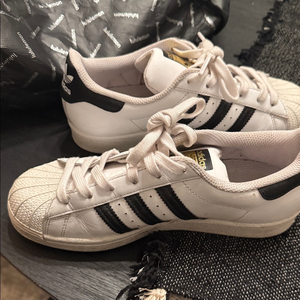 Adidas Classic White and Black Sneakers